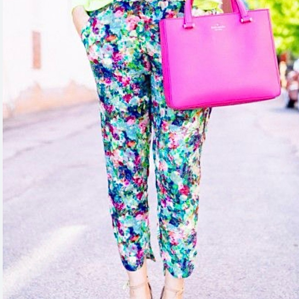 Sam & Lavi from Anthropologie Colorful Floral Pants